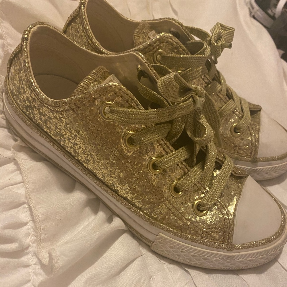 Converse size 12 gold glitter